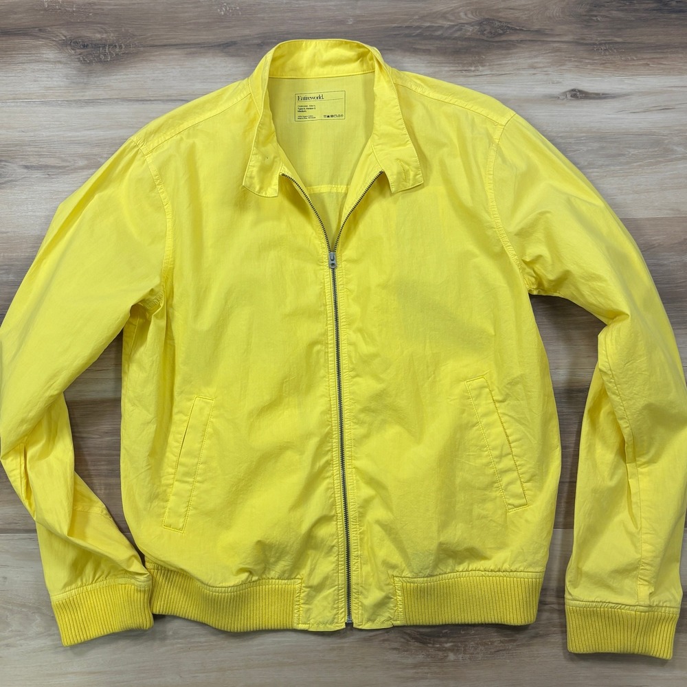 Entireworld Bomber Jacket Men Medium Yellow Organic Cotton Type A V2 Lightweight